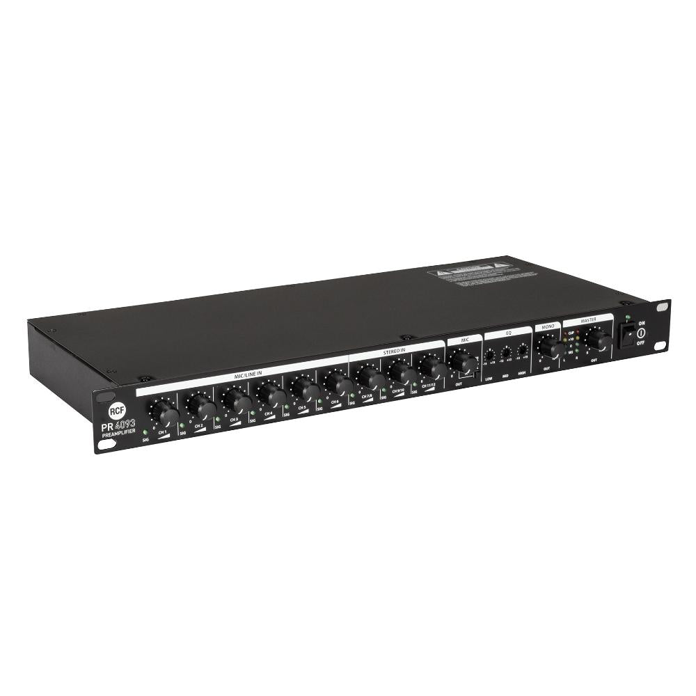 RCF PR-4093 - Preamplifier (9 Inputs / 3 Outputs)