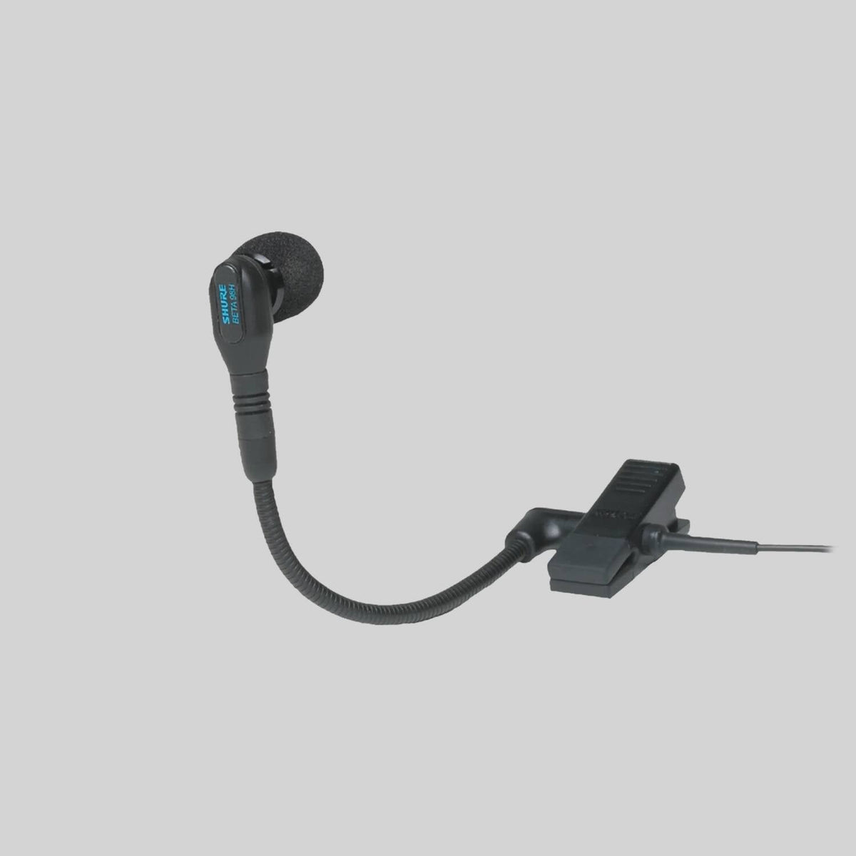 Shure BETA 98H/C, Miniature Instrument Microphone, Clip-On Cardioid Condenser Instrument Microphone with Integrated Shock Mount and Attached Preamplifier