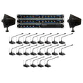 VocoPro Fin-Conference-20 - 20-User Long Range Digital Wireless Microphone Package with Conference Microphones and Active Antenna Distribution System