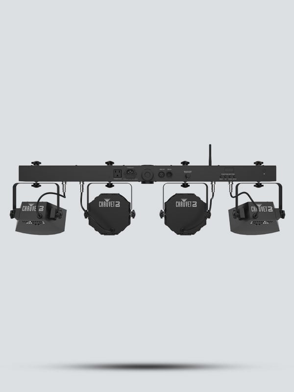 Chauvet DJ GigBAR Flex, 3-in-1 Pack-n-Go Lighting System with LED Derbys, Quad-Color Pars and Strobe Effects