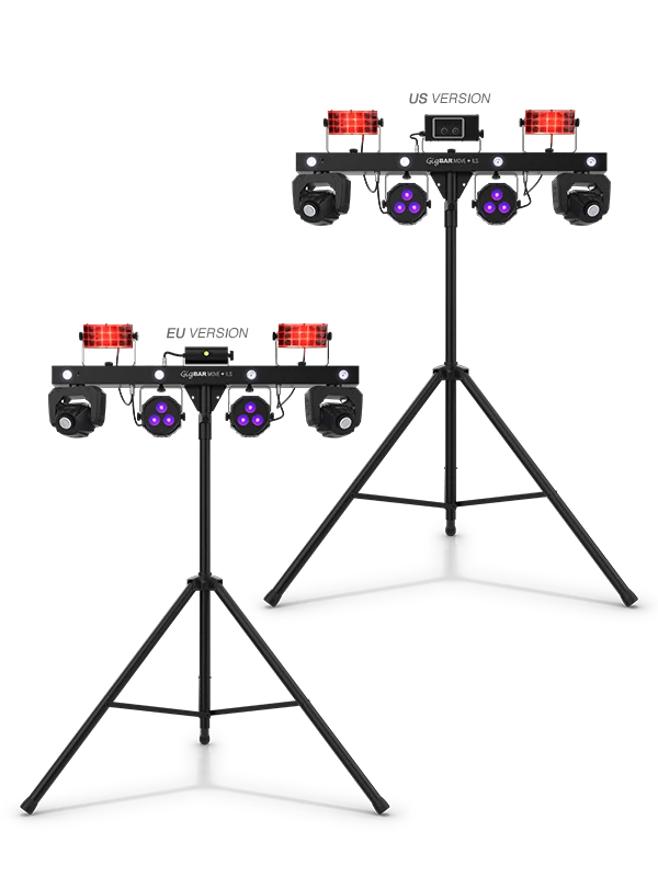 Chauvet DJ GigBAR Move + ILS, 6-in-1 Pack-n-Go Lighting System with Moving Heads, Derbys, Pars, Lasers and Strobes, ILS Compatible