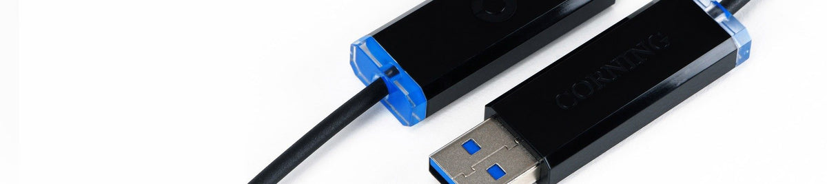 Corning USB 3.Optical Cable AOC-ABS2JME020M20, 20 Meter (66 ft) USB 3.1 Gen 1 Active Optical Cable, Type-A to Micro-B with USB 3 Vision Locking Screws, 5 Gb/s, Self-Powered Peripherals, USB 3 Only