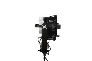 AAdynTech Jab Daylight, Light Output - 3,730 Footcandles at 10 feet, 1.77 Amp Power Draw, Built-in UIM Controller with Effects and DMX Assignment, DMX In and Out, Optional Tethered UIM Remote Controller, 100-277 VAC 50/60 Hz, 28.8 VDC Battery Power