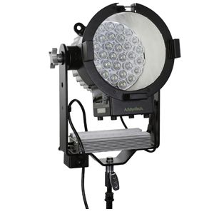 AAdynTech Cinema Jab Daylight, Light Output - 1,509 Footcandles at 10 feet, 1.77 Amp Power Draw, Built-in UIM Controller with Effects and DMX Assignment, DMX In and Out, Optional Tethered UIM Remote Controller, 100-277 VAC 50/60 Hz, 48VDC Battery Power
