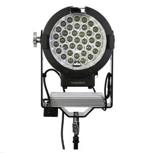 AAdynTech Cinema Jab Daylight, Light Output - 1,509 Footcandles at 10 feet, 1.77 Amp Power Draw, Built-in UIM Controller with Effects and DMX Assignment, DMX In and Out, Optional Tethered UIM Remote Controller, 100-277 VAC 50/60 Hz, 48VDC Battery Power
