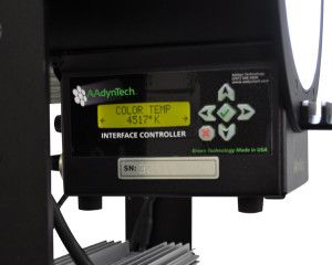 AAdynTech Cinema Jab Variable, Light Output - 1,414 Footcandles at 10 feet, 1.77 Amp Power Draw, Built-in UIM Controller with Effects and DMX Assignment, DMX In and Out, Optional Tethered UIM Remote Controller, Color Temperature Readout in Kelvin Degrees