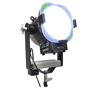AAdynTech Cinema Jab Daylight, Light Output - 1,509 Footcandles at 10 feet, 1.77 Amp Power Draw, Built-in UIM Controller with Effects and DMX Assignment, DMX In and Out, Optional Tethered UIM Remote Controller, 100-277 VAC 50/60 Hz, 48VDC Battery Power