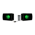 VocoPro K-FAN-SINGER - Stereo Karaoke System with Bluetooth, MP3, FM, LED Light Effects and Two Wireless Vocal Microphones