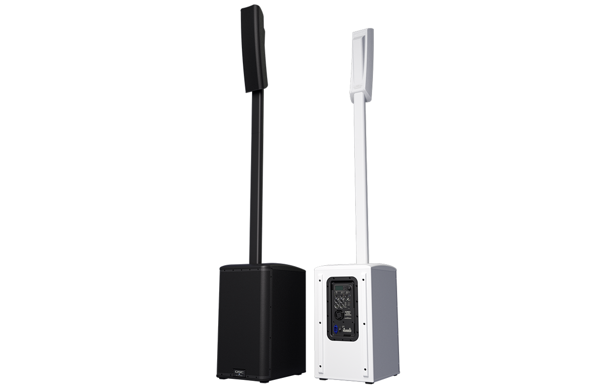 QSC KC12-WH - 3000W Active 3-Way Column Loudspeaker System (White)