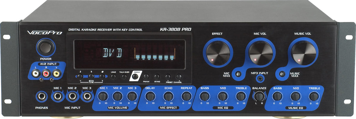 VocoPro KR-3808PRO - Digital Karaoke Receiver with Key Control