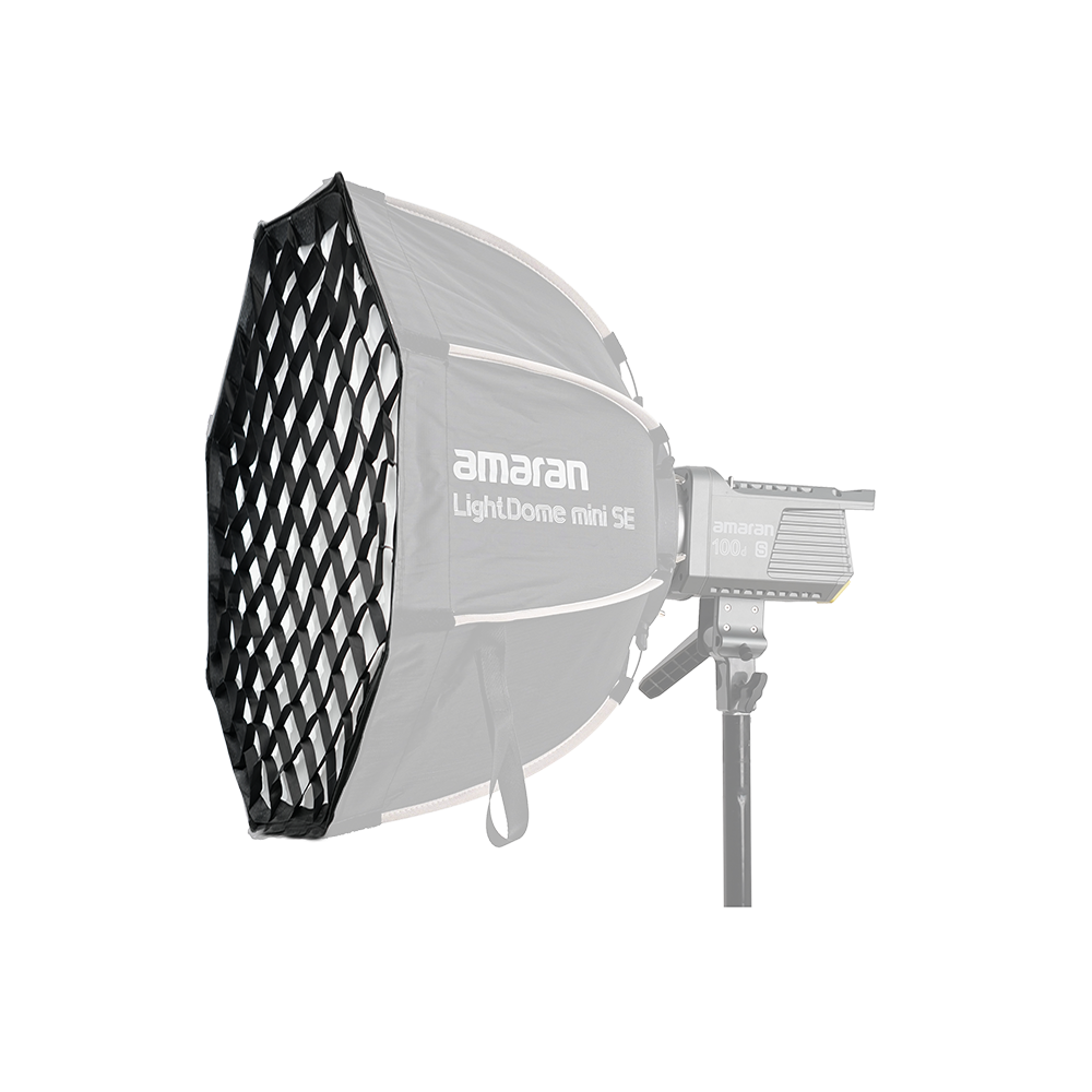 amaran Light Dome Mini SE Light Control Grid, Black fabric 45° light control grid designed for the amaran Light Dome Mini SE softbox