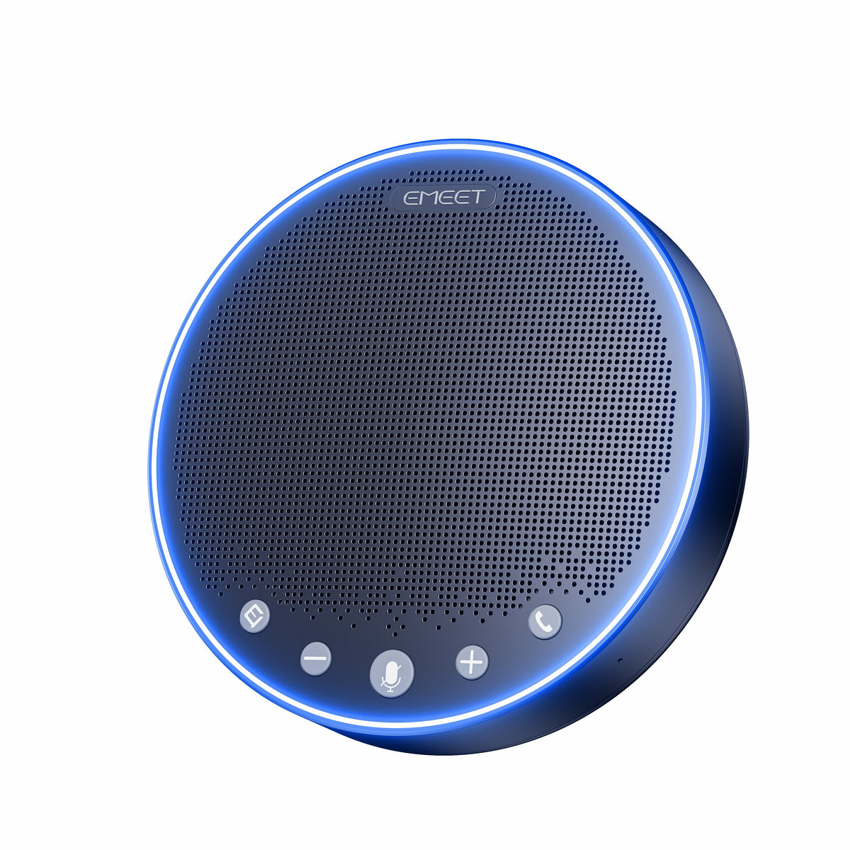 EMEET OfficeCore M3, Zoom Certified Speakerphone with 4 AI Mics, 360 Degree by 5m Voice Pickup, VoiceIA Noise Cancellation, 5W Hi-Fi Speaker, 5200mAh Battery, USB, AUX, Bluetooth and Daisy Chain for 20 People