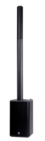 EXM MOBILE Tower -  battery-powered PA system. 4 3" midrange drivers, 10" subwoofer base, 3 channel mixer. 10 Hours of Battery Life.