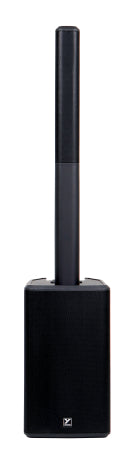 EXM MOBILE Tower -  battery-powered PA system. 4 3" midrange drivers, 10" subwoofer base, 3 channel mixer. 10 Hours of Battery Life.