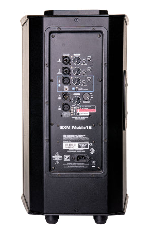 Excursion MOBILE 12" - a battery powered compact powered speaker. Featuring 1 X 12"woofer and a 1" compression driver, 3 channel mixer, LINK functionality, and 5.5 hours of battery life at full power!
