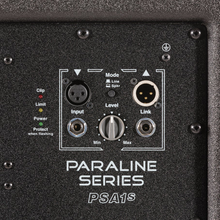 Paraline 2x 12” Powered Subwoofer 2800 watts peak – powered – compact stackable active subwoofer -- 2 x 12” front loaded woofers, with casters.