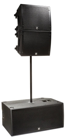 Paraline 2x 15” Powered Subwoofer 2800 watts peak – powered – compact stackable active subwoofer -- 2 x 12” front loaded woofers, with casters. In white.