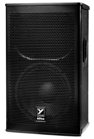 Elite 12” Powered Loudspeaker 2400 watts peak (1200 watts program)12" Woofer with 3" Voice Coil 3” Titanium Compression Driver on 60°x40° horn – Dedicated FOH Cabinet w/flying Hardware, built in mixer, and iOS and Android APP for remote control of DSP settings.