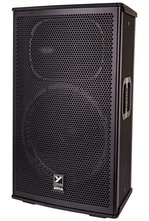 Elite 15” Powered Loudspeaker 2400 Watts peak (1200 watts program 15" Neo Woofer with 3" Voice Coil and & 3” titanium compression driver on 60°x40° horn – Dedicated FOH Cabinet w/flying Hardware, built in mixer, and iOS and Android APP for remote control of DSP settings.