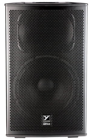 YORKVILLE - Elite 15” Powered Loudspeaker 2400 Watts peak (1200 watts program 15" Neo Woofer with 3" Voice Coil and & 3” titanium compression driver on 60°x40° horn – Dedicated FOH Cabinet w/flying Hardware, built in mixer, and iOS and Android APP for ...