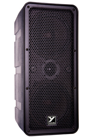 Excursion Mini MOBILE - a battery powered compact powered speaker. Featuring 2 x 6" woofers plus a dome tweeter, 3 channel mixer, digital effects, LINK functionality, and 5.5 hours of battery life at full power!