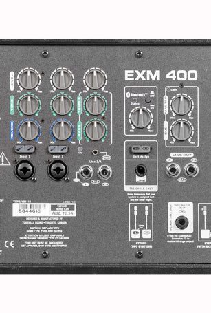 Excursion Mini 400 - 400-watt Compact Powered PA System. Featuring a powered 10” subwoofer, two-piece wired pole extension and two 2 x 3.5"mid/high speakers.