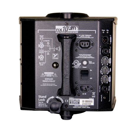 NX 10” Powered Loudspeaker 300 watts - powered - 1/10” COAX woofer w/ and internal 1” driver - built-in mixer with microphone and line inputs and more.