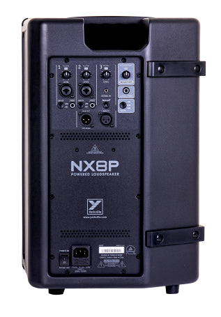 NX 8” Powered Loudspeaker 1000 watts program, (2600 W peak) 8" woofer & 1" Driver. Blutooth, onboard 3 channel mixer.