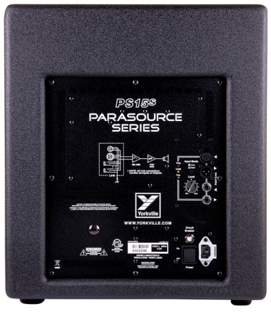 ParaSource 15" powered Subwoofer - 1000 watts program (2000 watts peak), plywood/paint