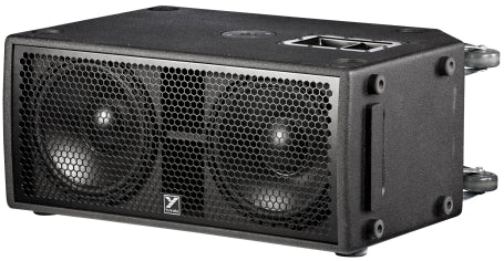 Paraline 2x 12” Powered Subwoofer 2800 watts peak – powered – compact stackable active subwoofer -- 2 x 12” front loaded woofers, with casters.