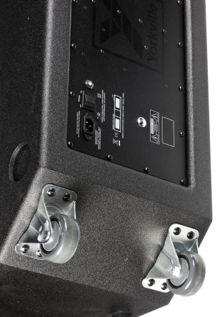 Paraline 2x 12” Powered Subwoofer 2800 watts peak – powered – compact stackable active subwoofer -- 2 x 12” front loaded woofers, with casters.