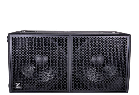 YORKVILLE - Synergy 2x 18” Powered Subwoofer Dual 18” Bass Reflex Powered Subwoofer: 6000 watts (program), 12,000 watts (peak) 2x18” LF woofers with 4.5” Voice Coils. Exceptionally high output and deep bass.