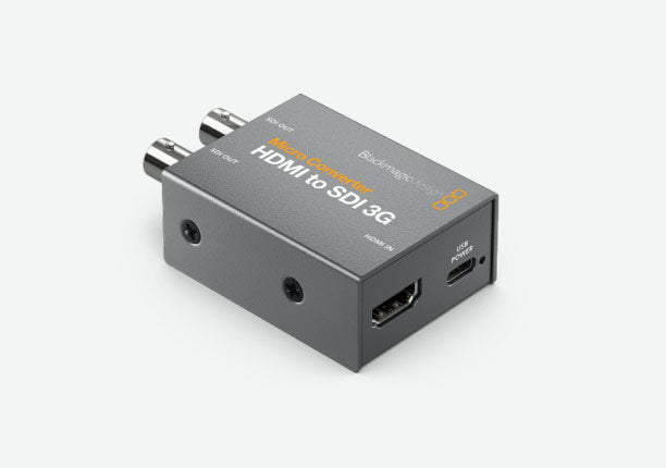 Blackmagic Micro Converter HDMI to SDI 3G, This model is perfect for connecting HDMI cameras and computers to professional SDI equipment!