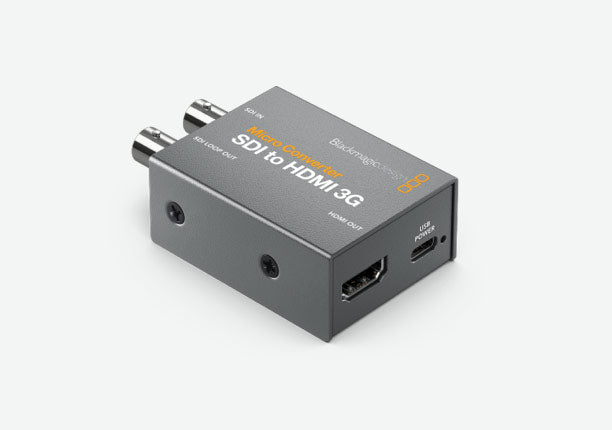 Blackmagic Micro Converter SDI to HDMI 3G, Designed for professional monitoring, with 17 point 3D LUT for calibrating monitors with the 3D LUT available on the SDI loop out!