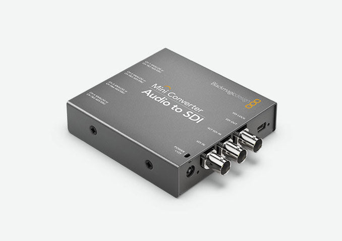 Blackmagic Mini Converter Audio to SDI, SDI/HD-SDI/3G-SDI audio embedder from 8 ch AES/EBU or 4 ch analog audio