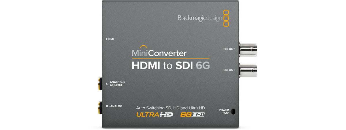 Blackmagic Mini Converter SDI to HDMI 6G, Convert 6G-SDI to HDMI in all SD, HD and Ultra HD standards up to 2160p30