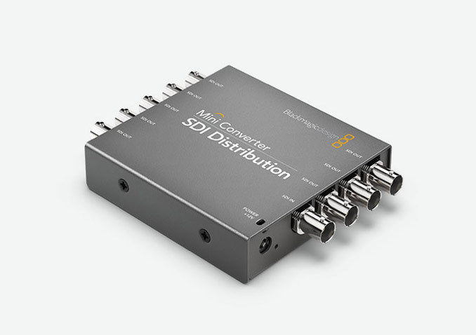 Blackmagic Mini Converter SDI Distribution, Distribute to 8 x 3G-SDI outputs in all SD and HD formats up to 1080p60