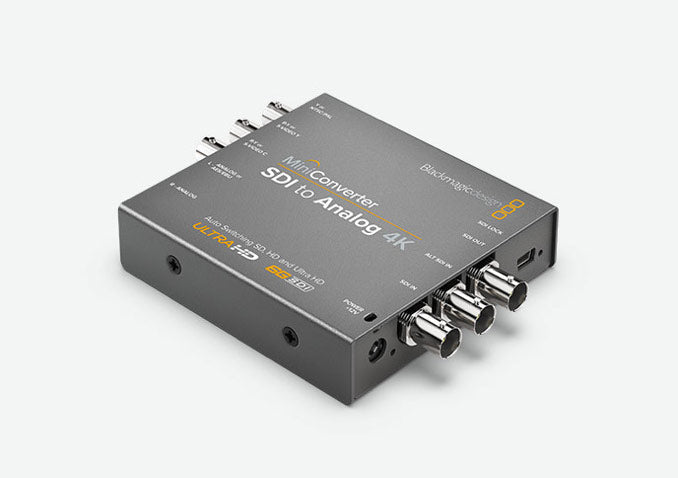 Blackmagic Mini Converter SDI to Analog 4K, Convert SDI in SD, HD or Ultra HD to analog video with down converter and audio