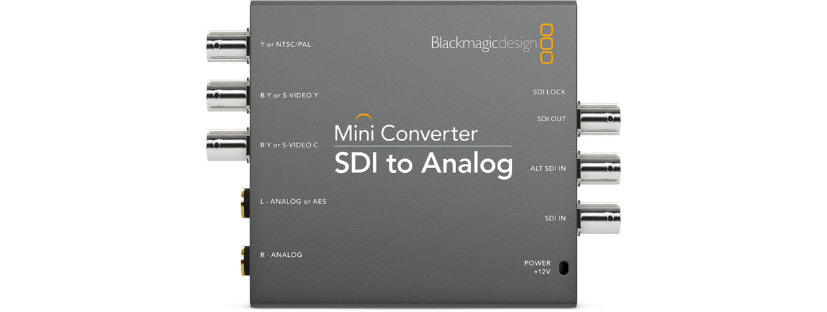 Blackmagic Mini Converter Audio to SDI, SDI/HD-SDI/3G-SDI audio embedder from 8 ch AES/EBU or 4 ch analog audio