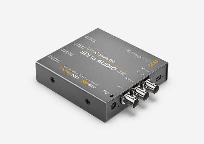Blackmagic Mini Converter SDI to Audio 4K, SD/HD/3G-SDI audio de embedder to 8 ch AES/EBU or 4 ch analog audio