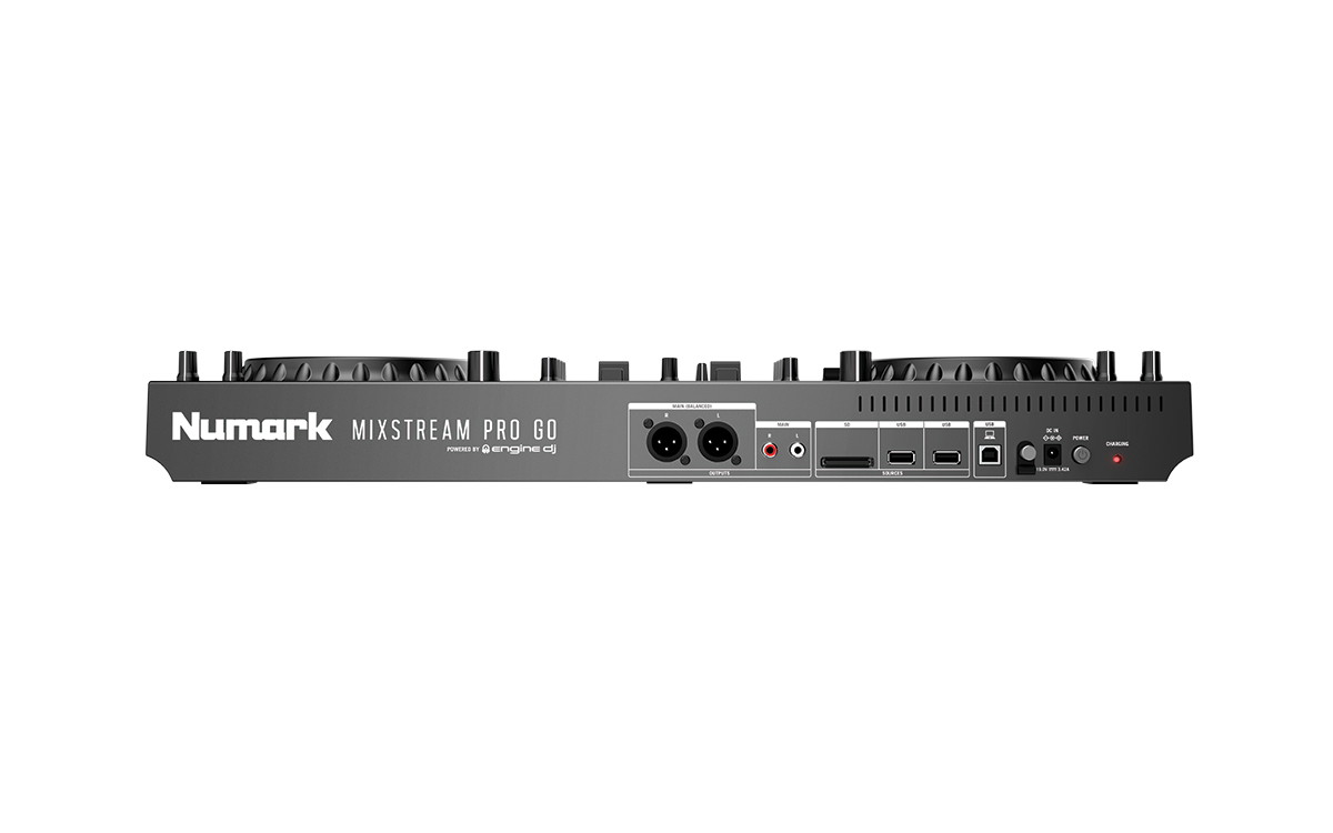 Numark Mixstream Pro Go, Wireless Standalone DJ Controller with Battery, Built-In Speakers, Wi-Fi Streaming and Amazon Music