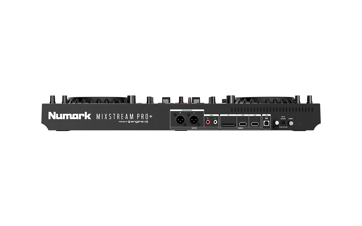 Numark Mixstream Pro+, Standalone DJ Controller with 7-Inch Touchscreen, Built-In Speakers and Wi-Fi Streaming