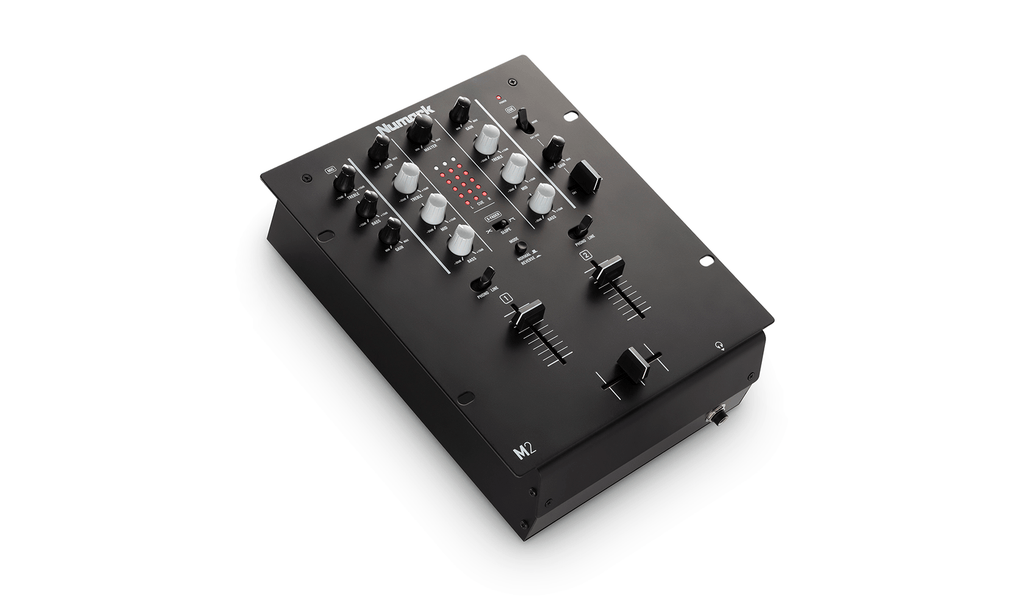 Numark M2, 2-Channel Rack-Mountable DJ Mixer with 3-Band EQ and Microphone Input