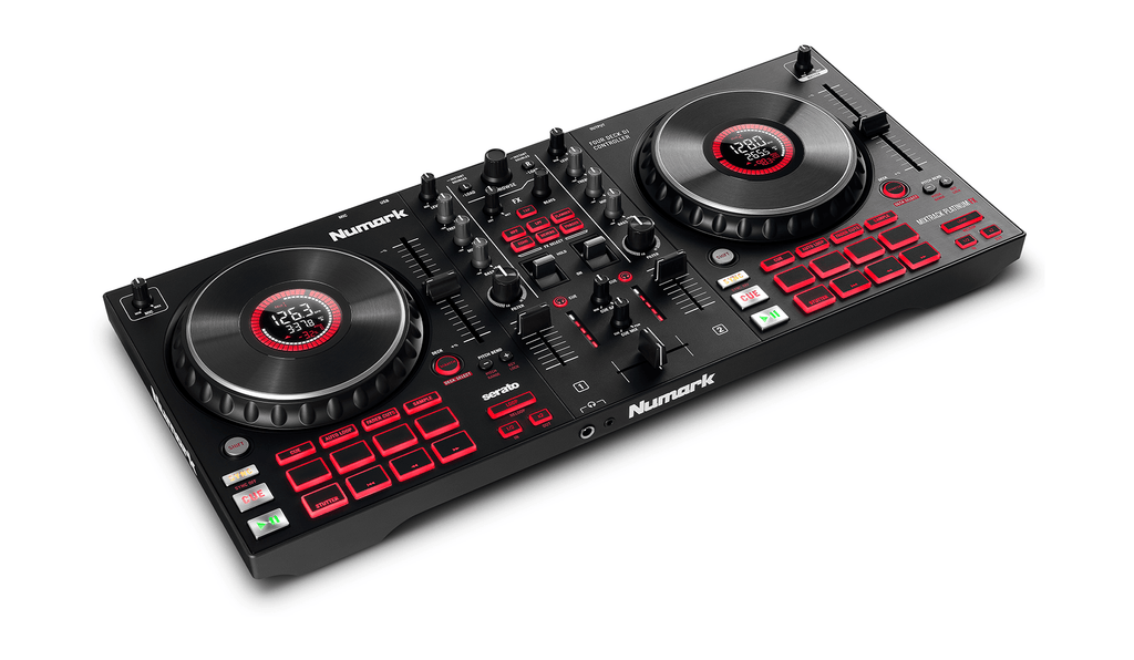 Numark Mixtrack Platinum FX, 2-Deck Serato DJ Controller with Jog Wheel Displays and FX Paddles