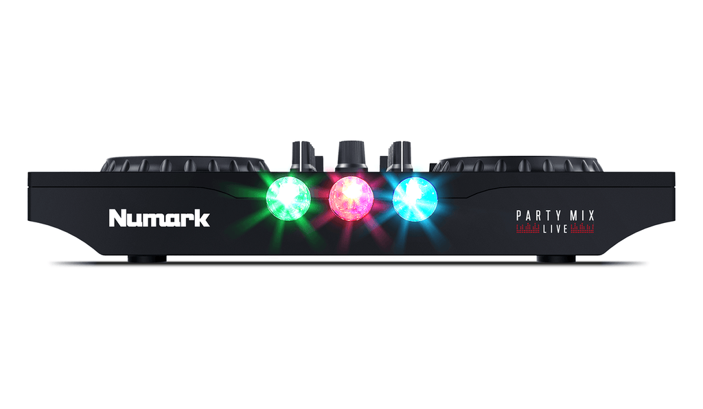 Numark Party Mix Live, 2-Deck DJ Controller with Built-In Light Show and Speakers for Serato DJ Lite and Algoriddim djay