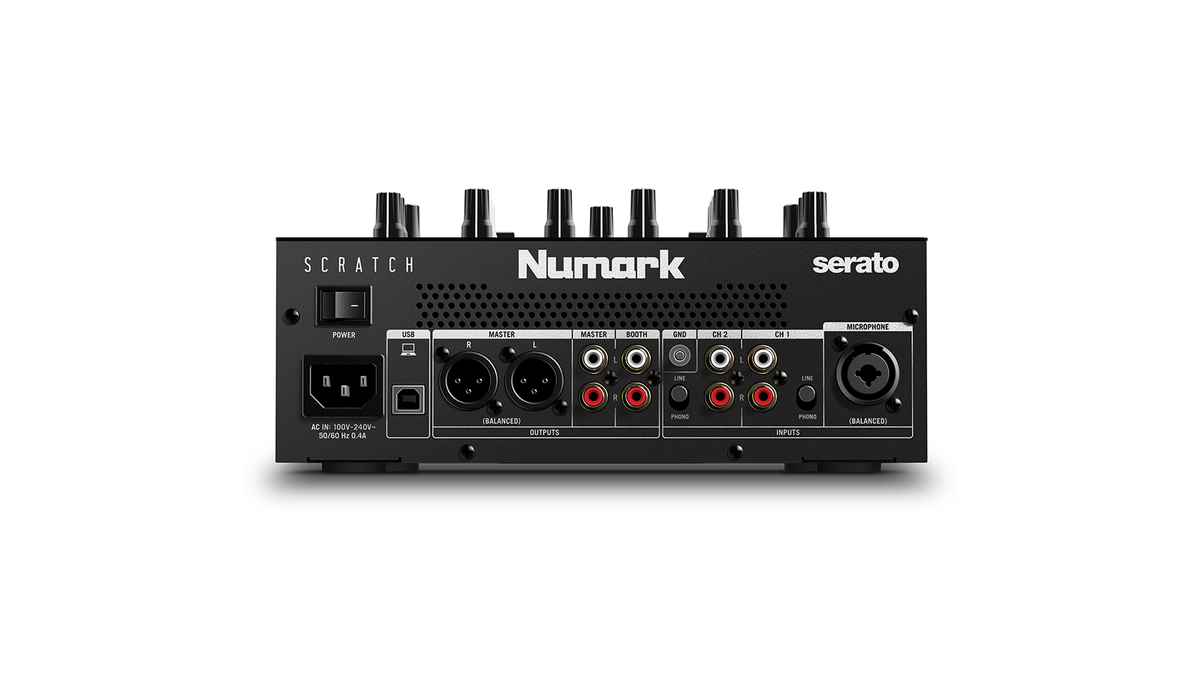 Numark Scratch, 2-Channel Scratch DJ Mixer for Serato DJ Pro with Innofader-Ready Crossfader