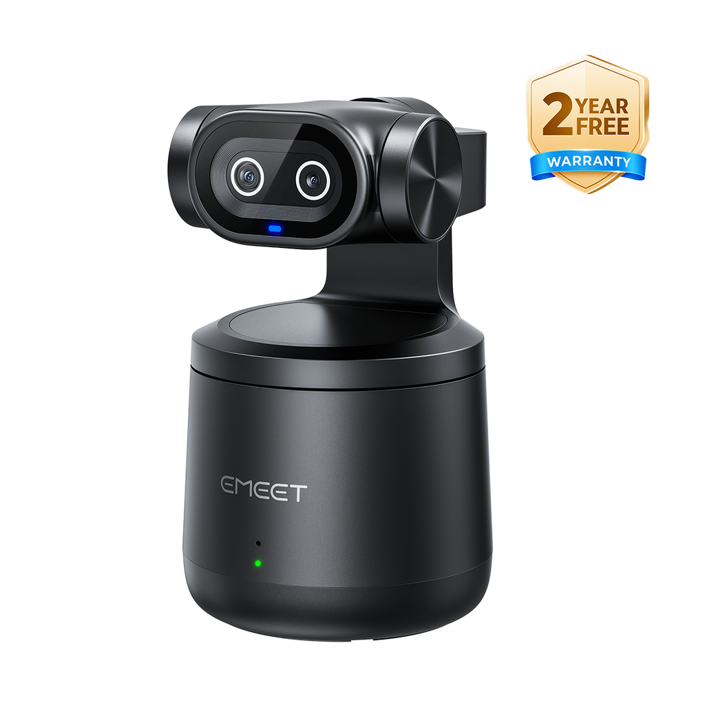 EMEET PIXY Wireless, 3-Camera 4K Dual-Lens PTZ Streaming System with AI Auto Tracking, Home Wi-Fi or Hotspot Operation, Records to TF Card or Device, Streams to Up to 4 Platforms via EMEET Studio App