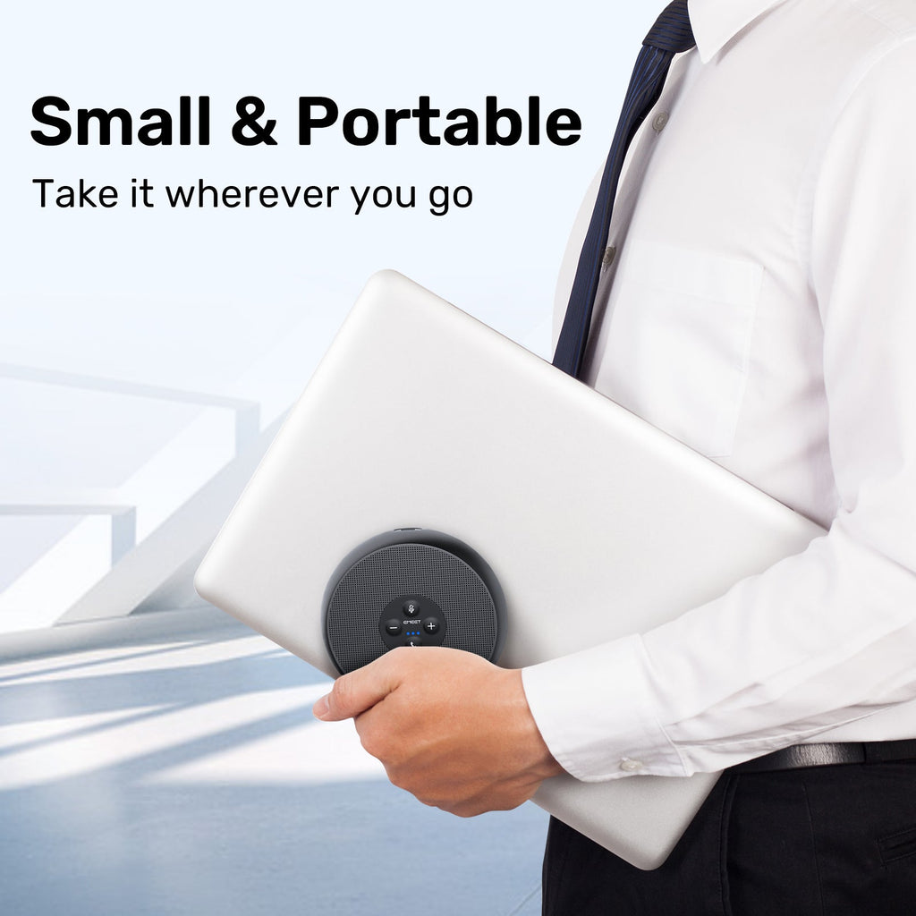 EMEET OfficeCore M1A, Zoom Certified USB Speakerphone with 2 AI Omni-Directional Mics, 360 Degree Voice Pickup, Noise Reduction and Echo Cancellation, 3W Speaker and Full Duplex for 5 to 8 People