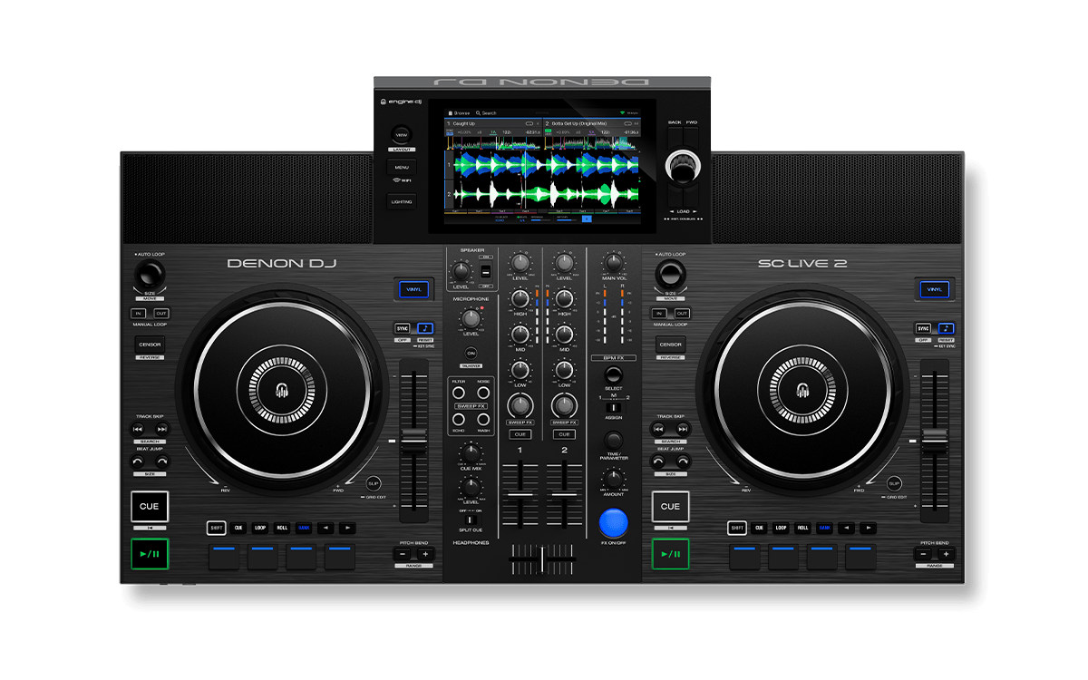 Denon DJ SC LIVE 2, 2-Deck Standalone DJ System with 7-Inch Touchscreen and Built-In Speakers