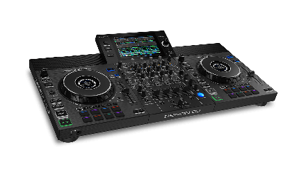 Denon DJ SC LIVE 4, 4-Deck Standalone DJ System with 7-Inch Touchscreen and Built-In Speakers, Black